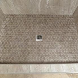 Chattaroy Master Bathroom Tile Shower Floor After 3